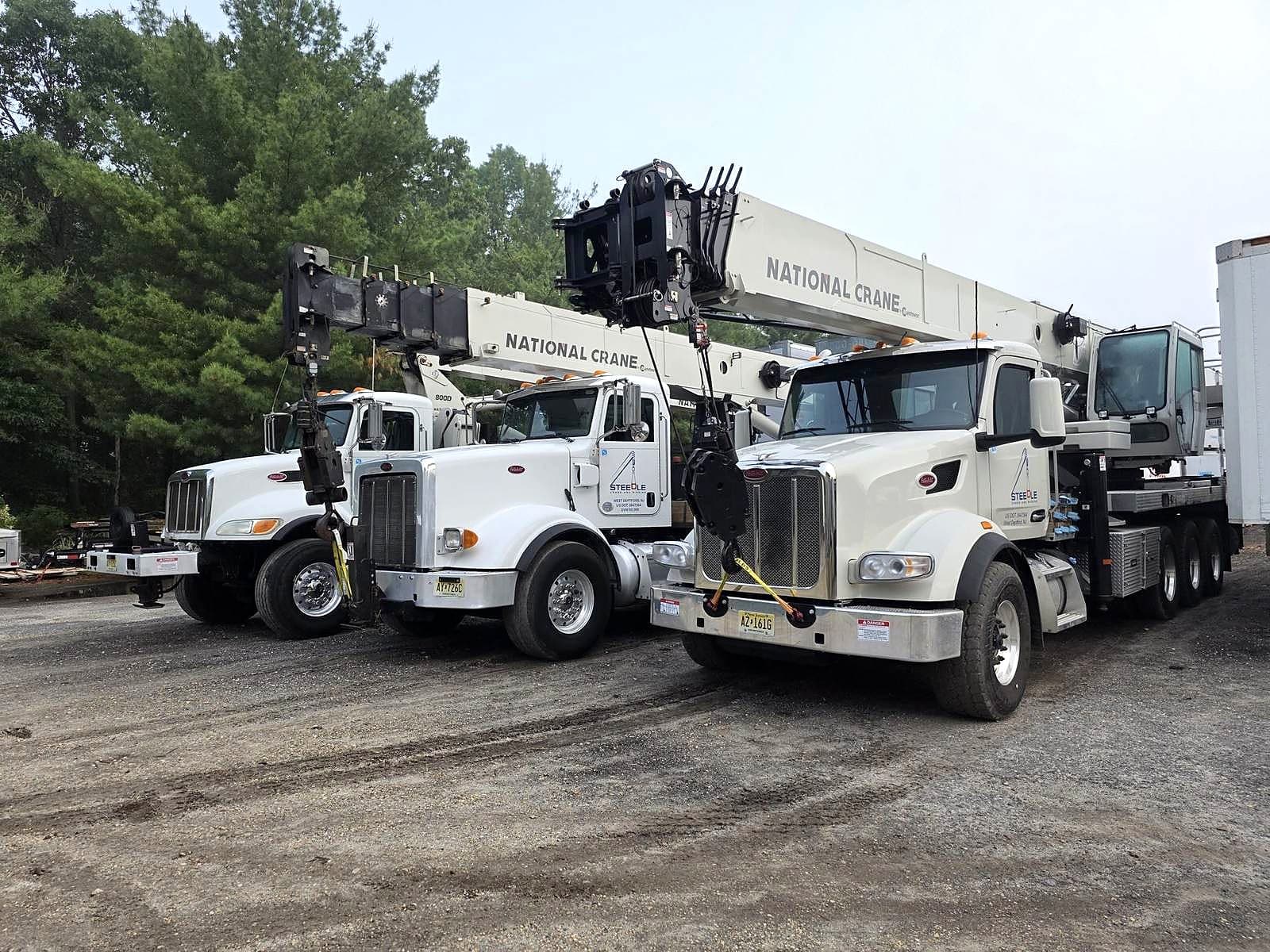 Steedle Crane yard with truck cranes staged in West Deptford