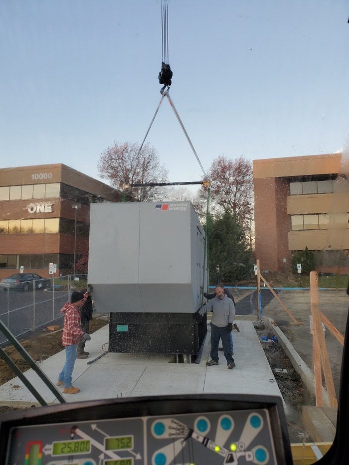 Generator placement lift