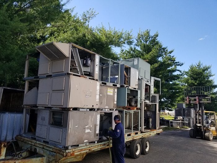 HVAC unit disposal lift