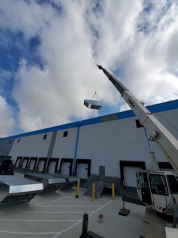 HVAC equipment crane lift